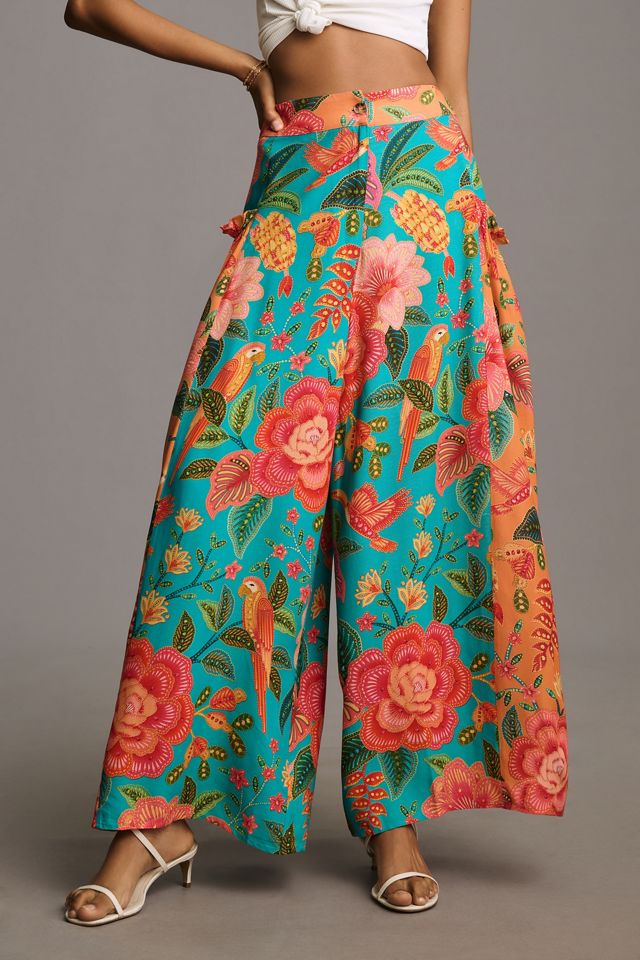 Farm Rio x Anthropologie Floral Wide-Leg Pants #1