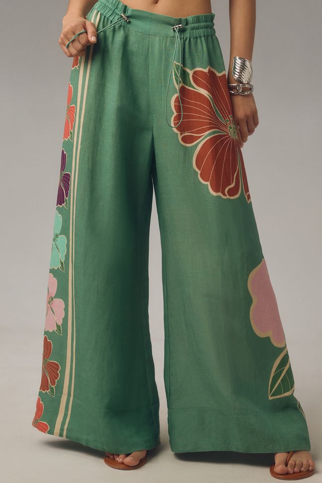 Floral Wide Leg Pants | Cotton | Colorful and Bold