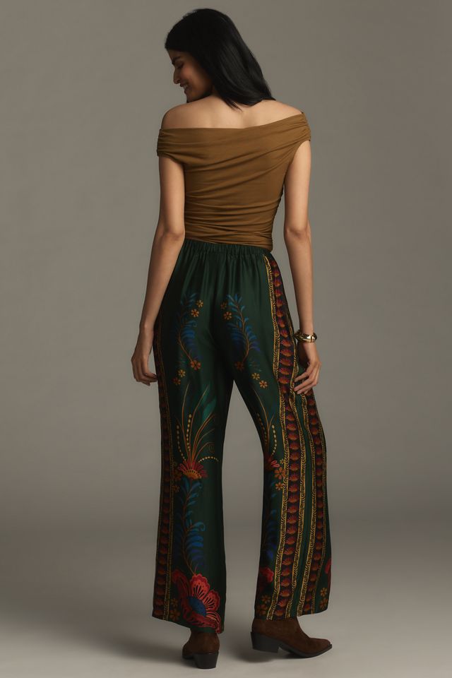 Farm Rio x Anthropologie Satin Drawstring Pants #2