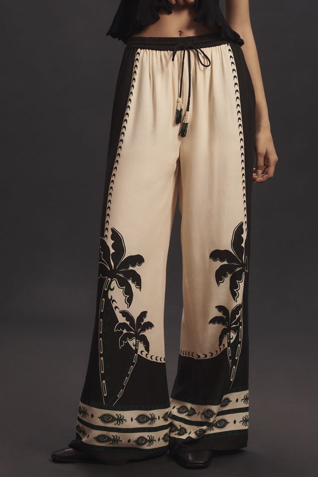 ガーメントリプロダクションオブワーカーズ リネンパンツ シンチバックM Farm Rio Martina Pull-On Pants | Anthropologie