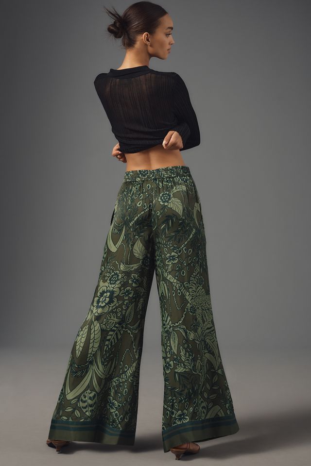 Farm Rio x Anthropologie Satin Printed Pants #2