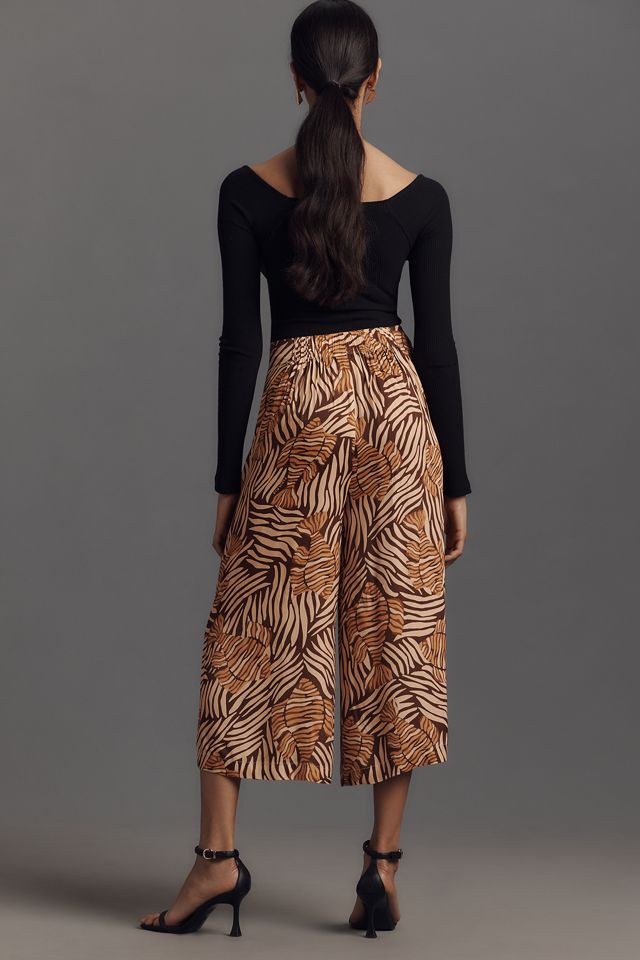 Farm Rio x Anthropologie Printed Satin Culotte Pants #2