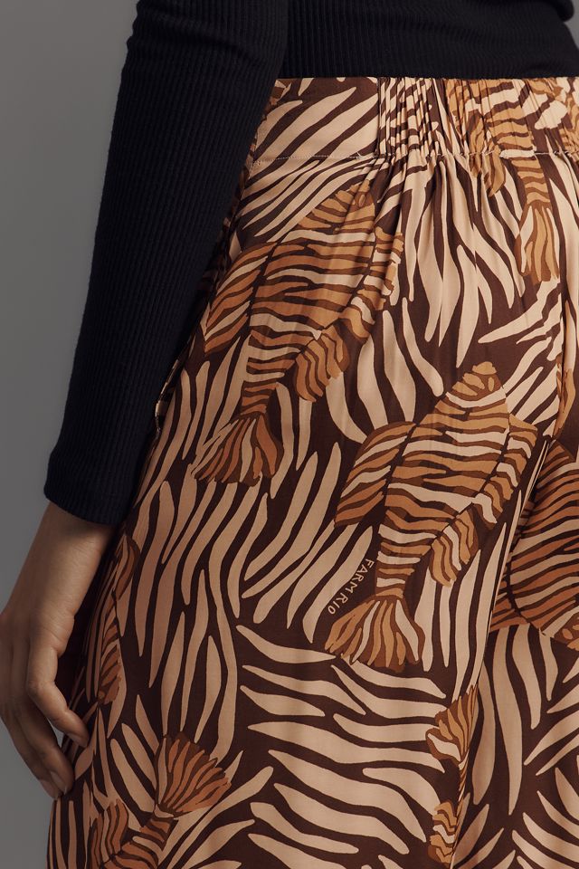 Farm Rio x Anthropologie Printed Satin Culotte Pants #3