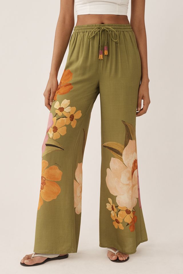 Farm Rio x Anthropologie Placed Floral Pull-On Pants #1