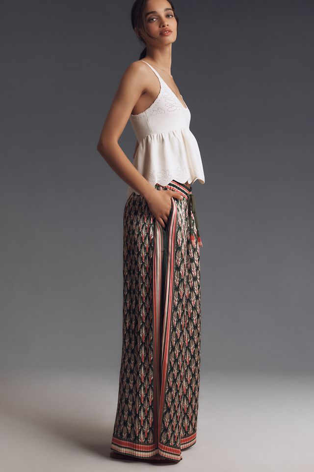 Farm Rio x Anthropologie Tropical Pleated Wide-Leg Pants #2