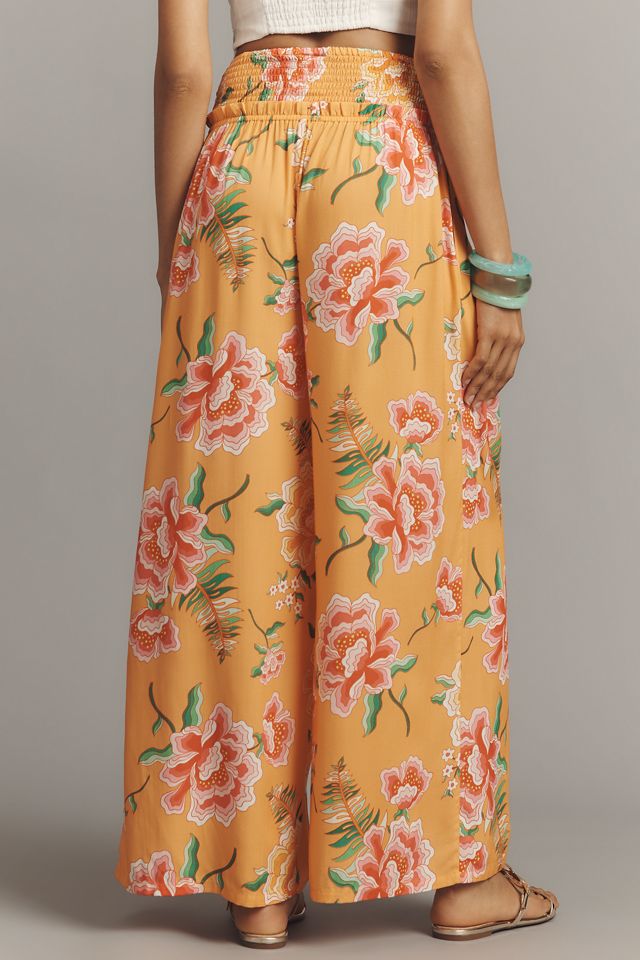 Farm Rio x Anthropologie Smocked Floral Wide-Leg Pants #3