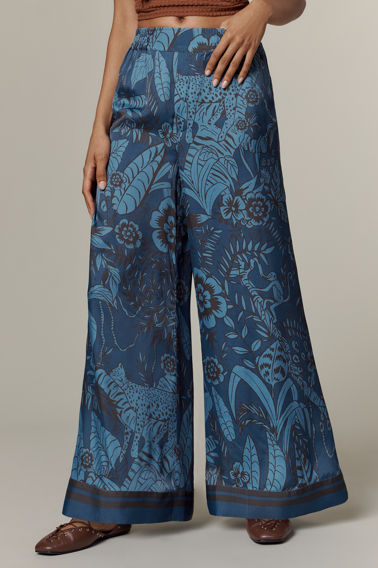 Farm Rio x Anthropologie Wide-Leg Printed Pants