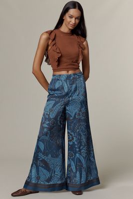 Farm Rio x Anthropologie Printed Velvet Pants | Anthropologie