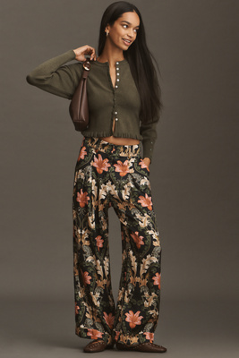 Farm Rio X Anthropologie Floral Trouser Pants In Multi