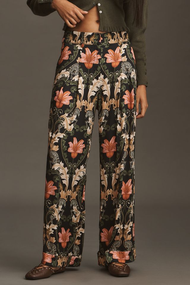 Farm Rio x Anthropologie Floral Trouser Pants #1