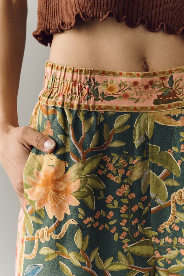 Farm Rio x Anthropologie Linen Wide-Leg Pants #3