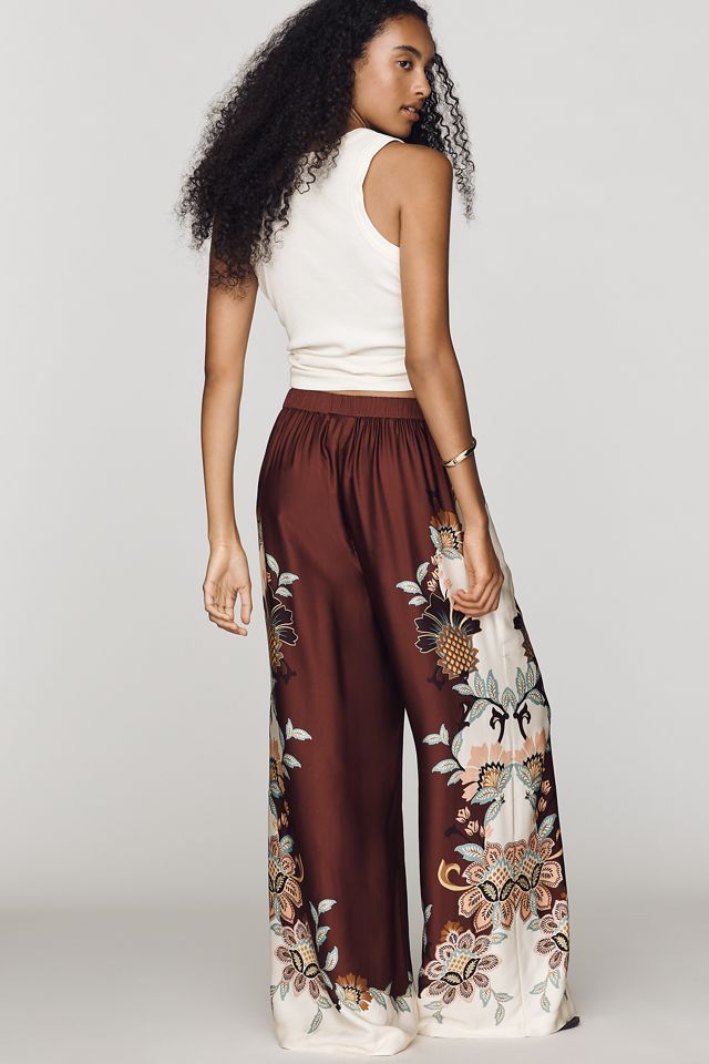 Farm Rio x Anthropologie Sateen Wide-Leg Pants #3