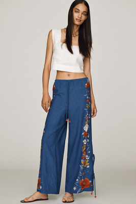 Farm Rio Floral Wide-Leg Pants | Anthropologie