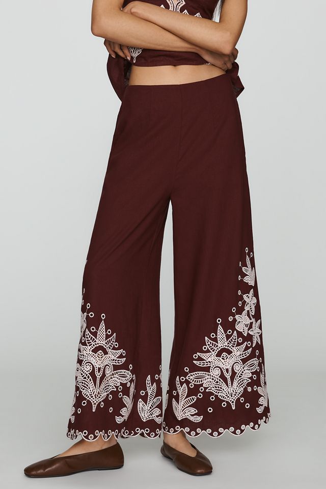 Farm Rio x Anthropologie Crochet Flower Pants #1