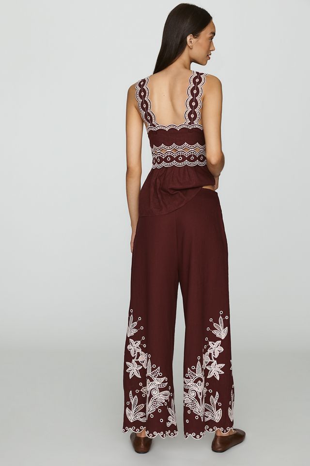 Farm Rio x Anthropologie Crochet Flower Pants #3