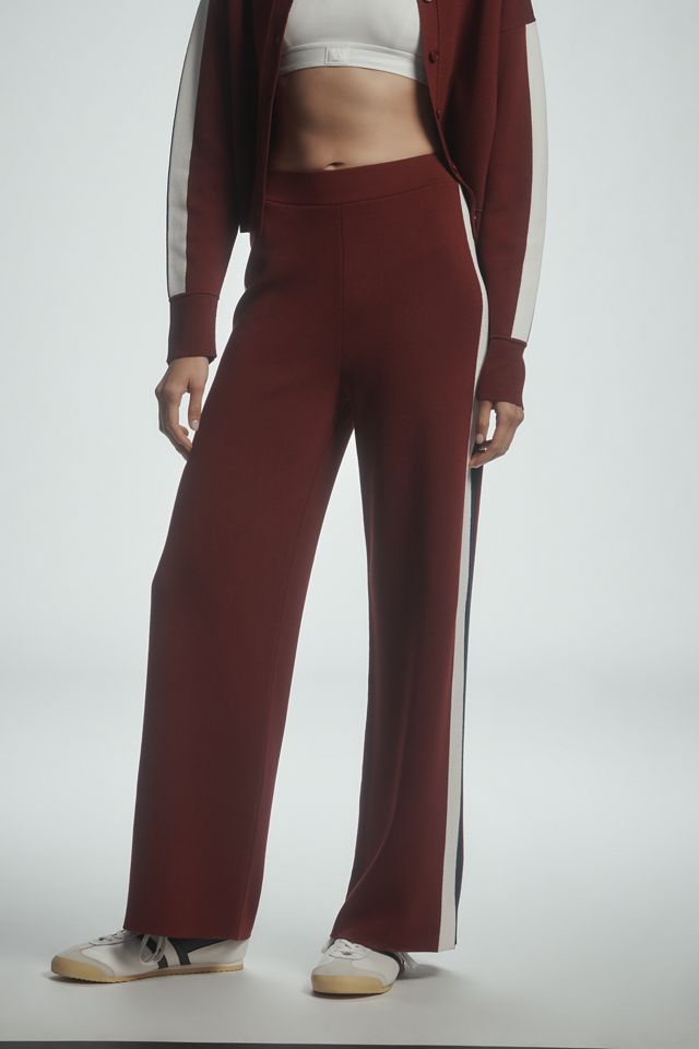 Maeve Side-Stripe Knit Track Pants #1