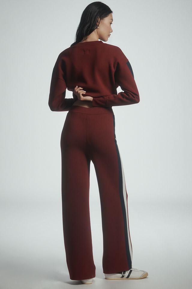 Maeve Side-Stripe Knit Track Pants #2
