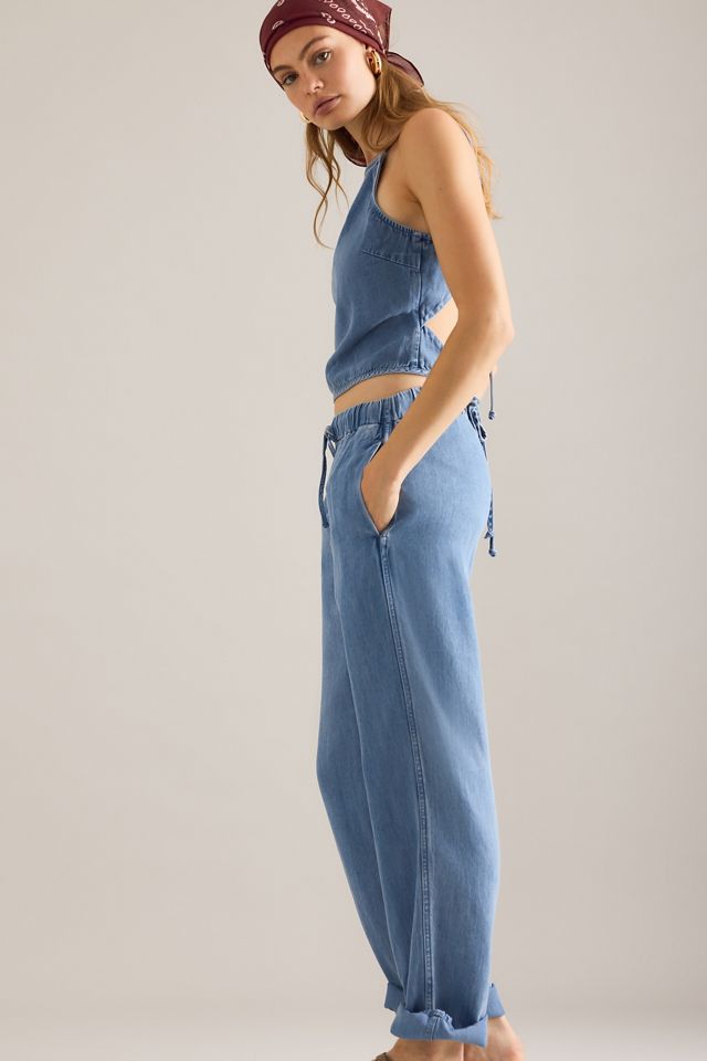 Samsoe Samsoe Sahoysa Denim-Look Trousers #3