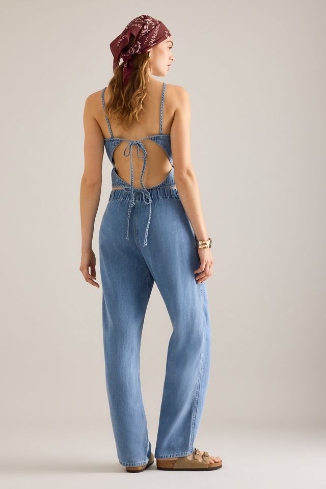Samsoe Samsoe Sahoysa Denim-Look Trousers #1