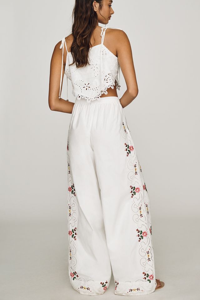 Essentiel Antwerp Janai Cotton Embroidered Pants #3