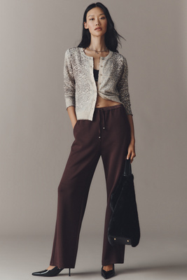 Scotch & Soda Knit Drawstring Pants In Brown