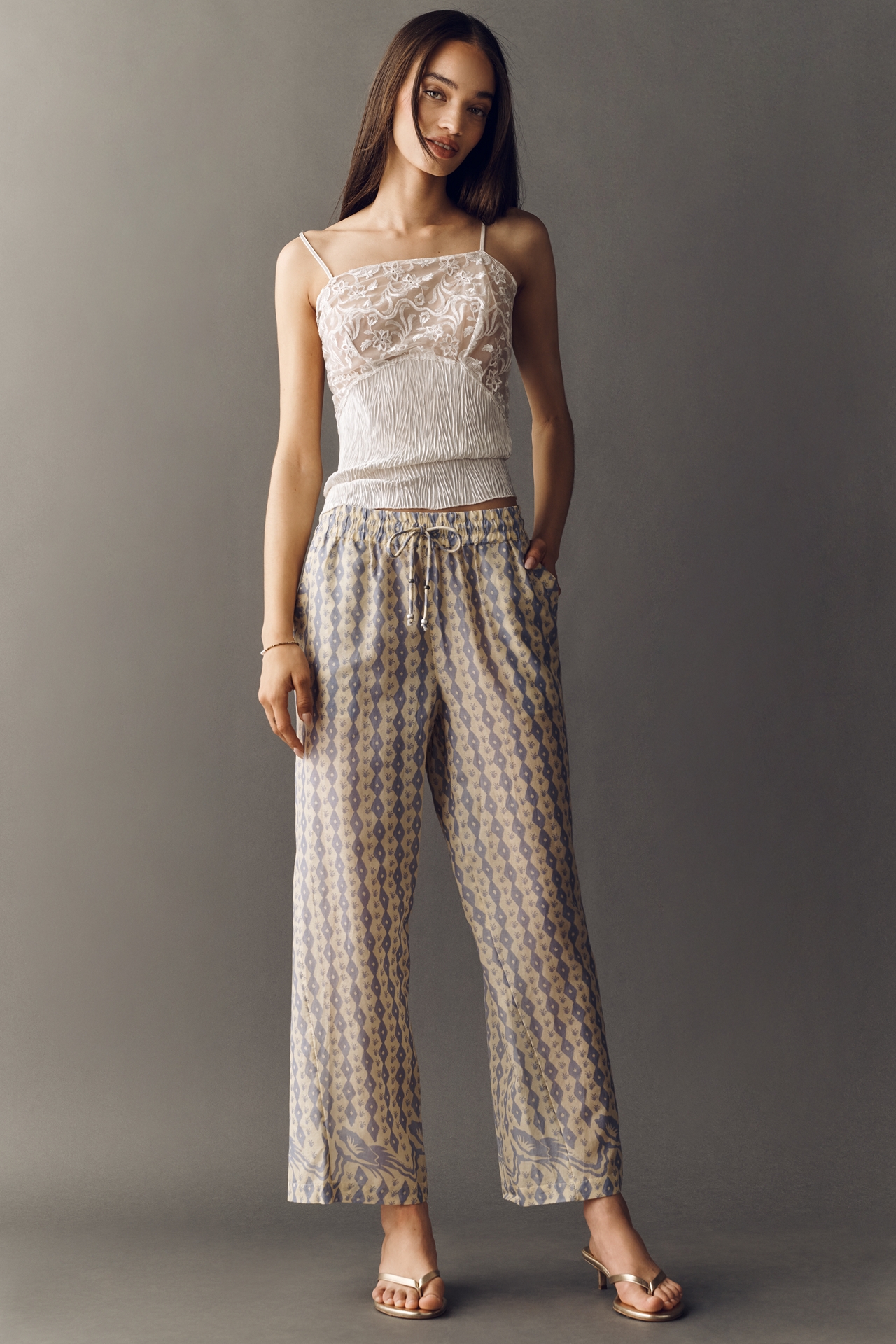 Scotch & Soda Gia Cotton Printed Pants