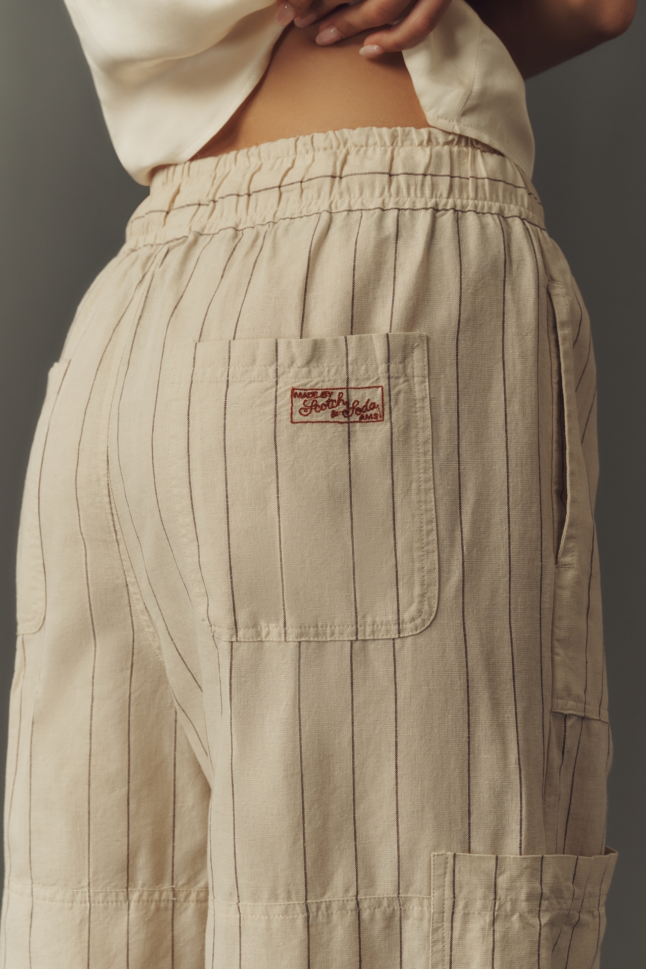 Scotch & Soda Cotton Linen Noa Wide-Leg Pants