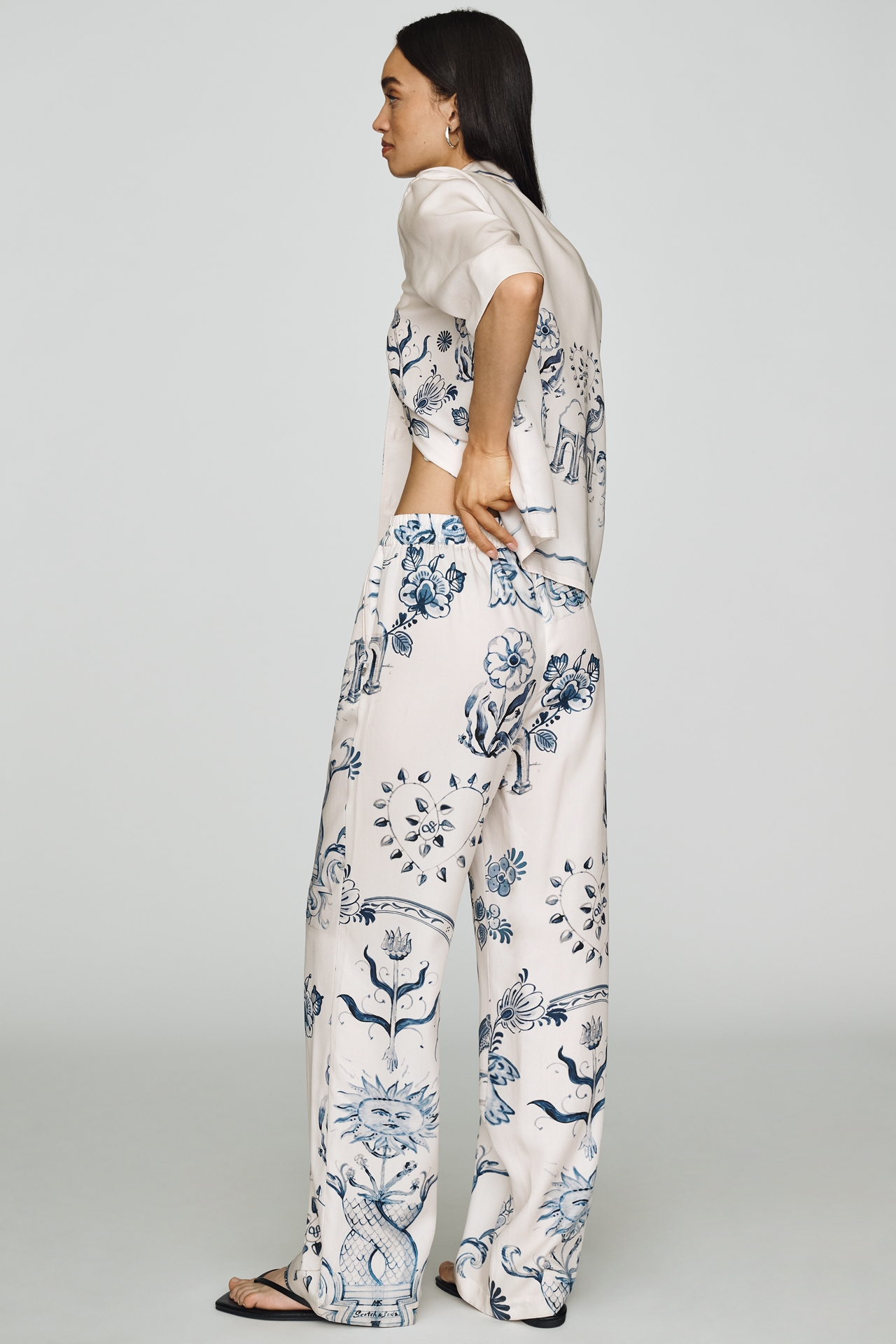 Scotch & Soda Gia Printed Wide-Leg Pants