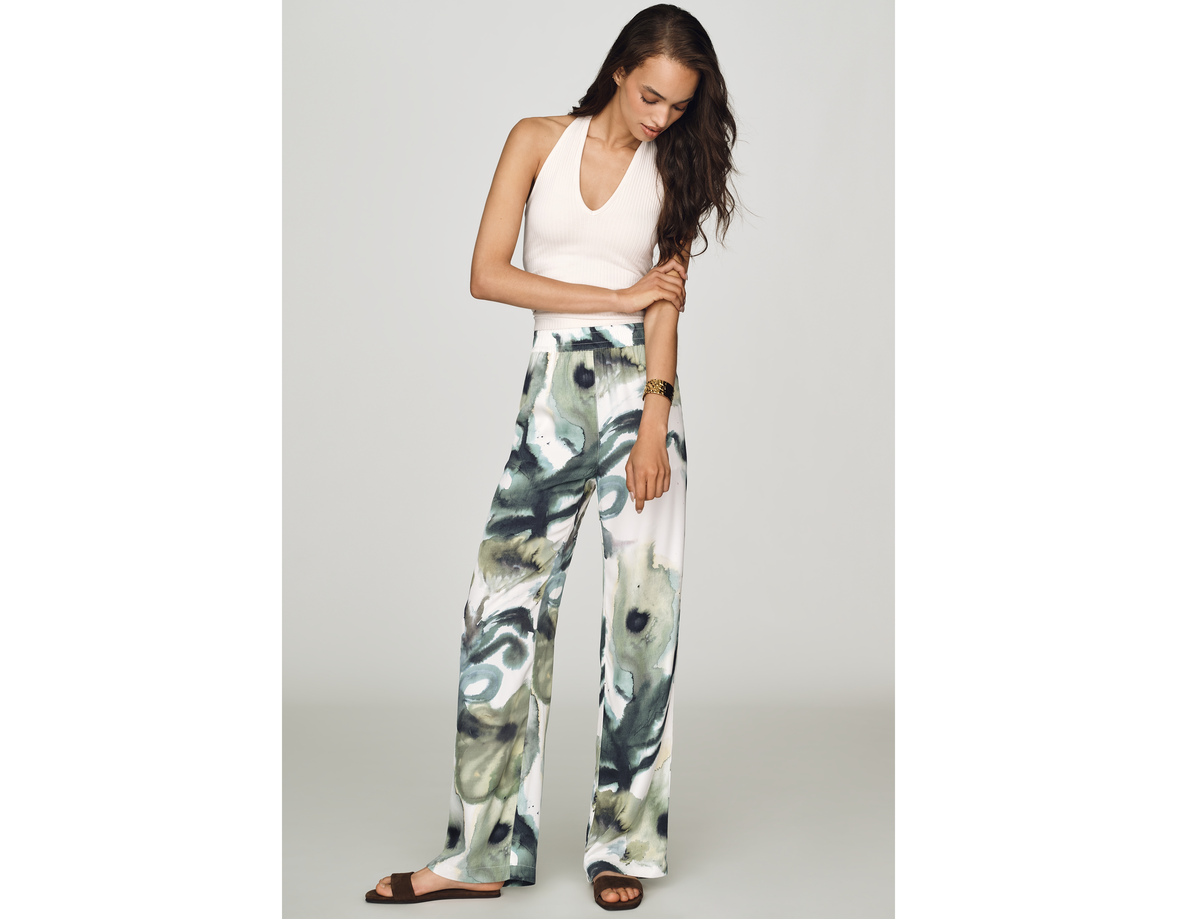 Scotch & Soda Printed Wide-Leg Pants