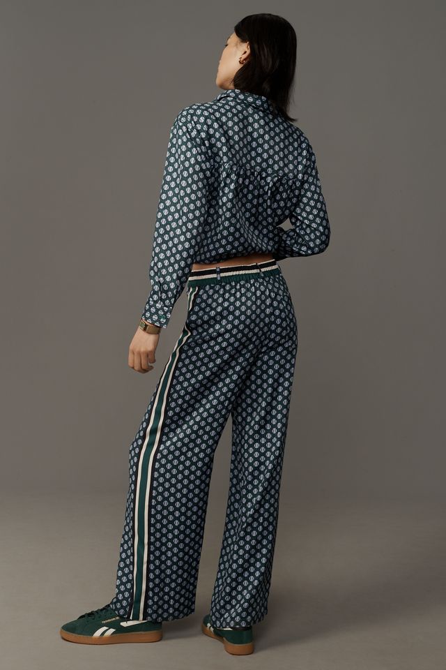 Maeve Packable Tennis-Print Pull-On Track Pants #2