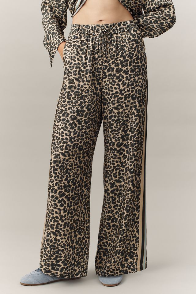 The Brooklin Tie-Front Printed Pull-On Pants by Maeve