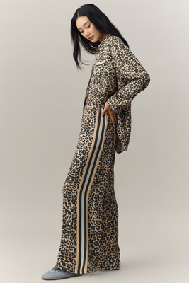 The Brooklin Tie-Front Printed Pull-On Pants by Maeve product page
