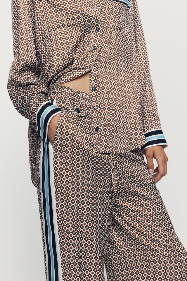 Brooklin Tie-Front Printed Pull-On Pants by Maeve #2