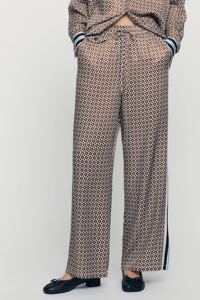 Brooklin Tie-Front Printed Pull-On Pants by Maeve #3