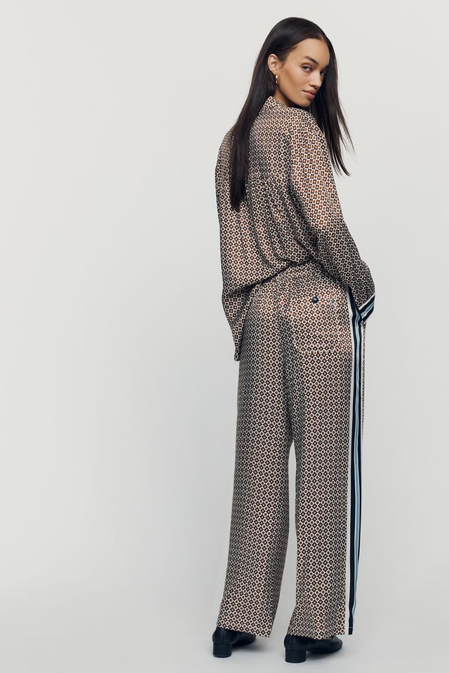 Brooklin Tie-Front Printed Pull-On Pants by Maeve #4