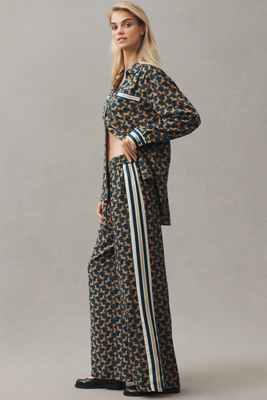 The Brooklin Tie-Front Printed Pull-On Pants by Maeve product page