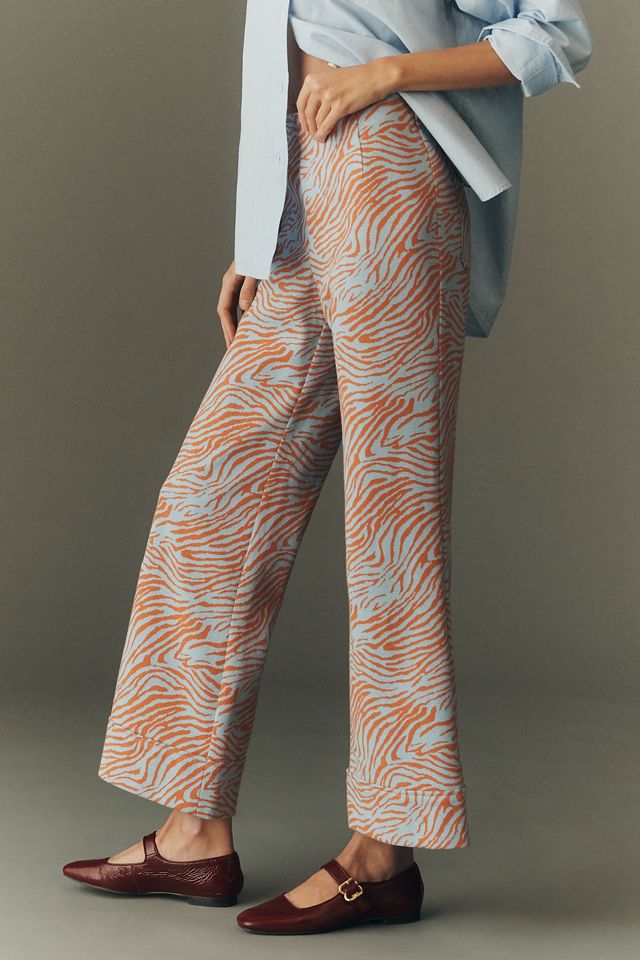 Maeve Patterned Knit Cuffed Kick-Flare Pants #2