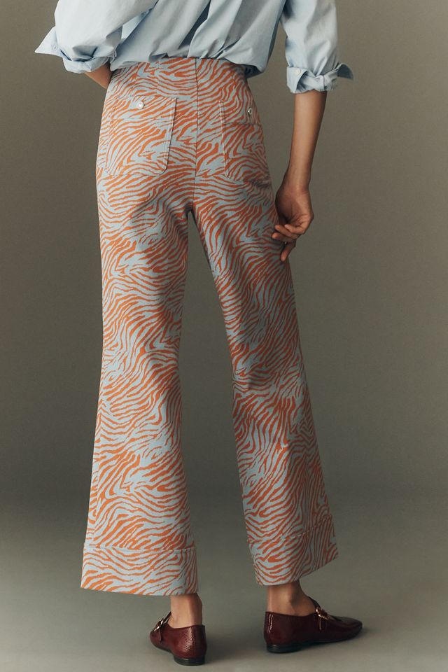 Maeve Patterned Knit Cuffed Kick-Flare Pants #3
