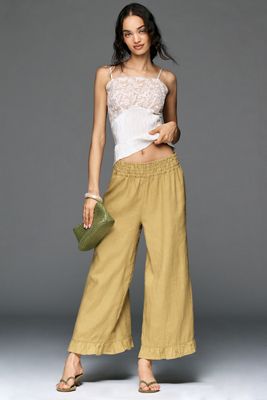 Somerset Linen Petticoat Crop Pants