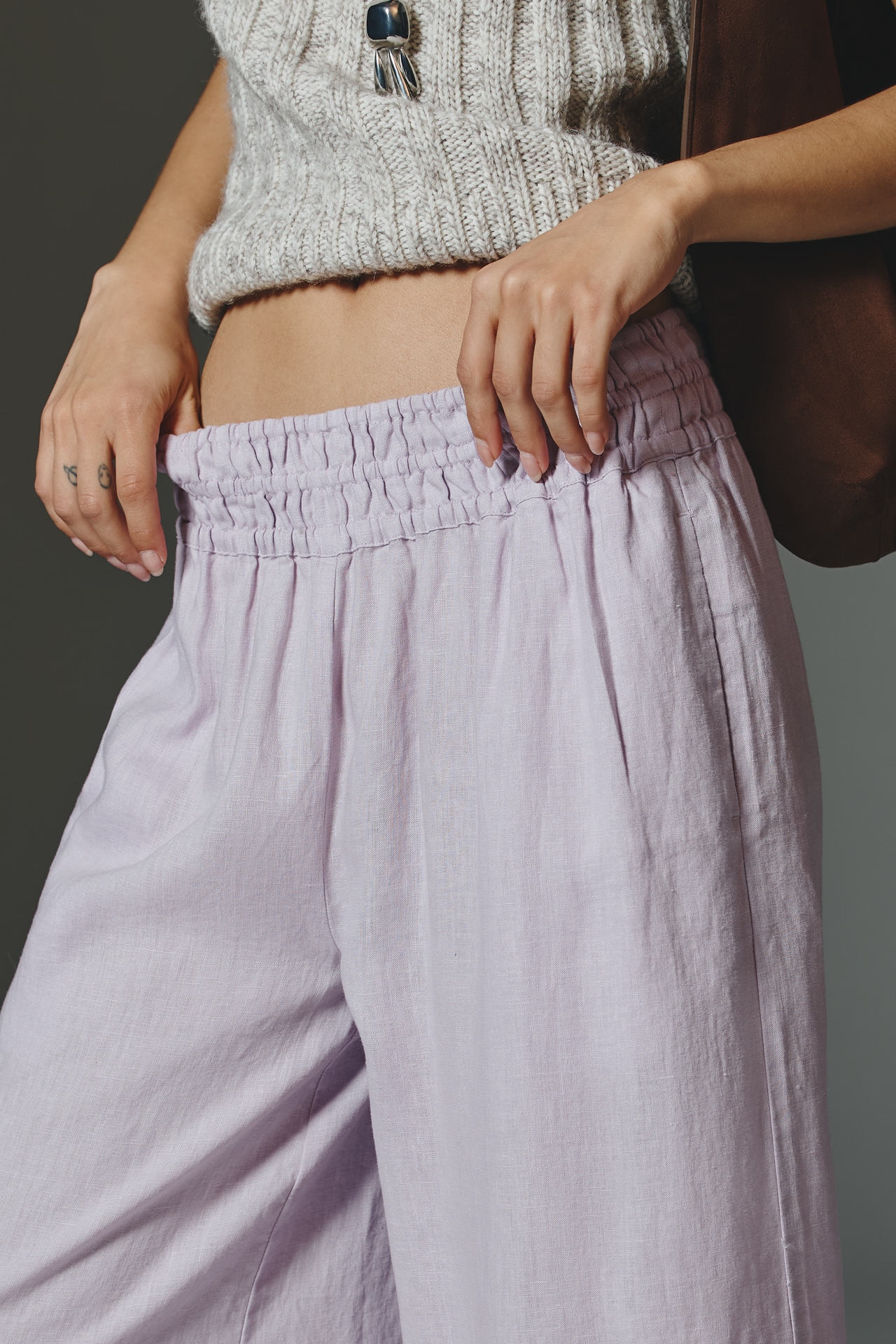 The Somerset Linen Petticoat Crop Pants