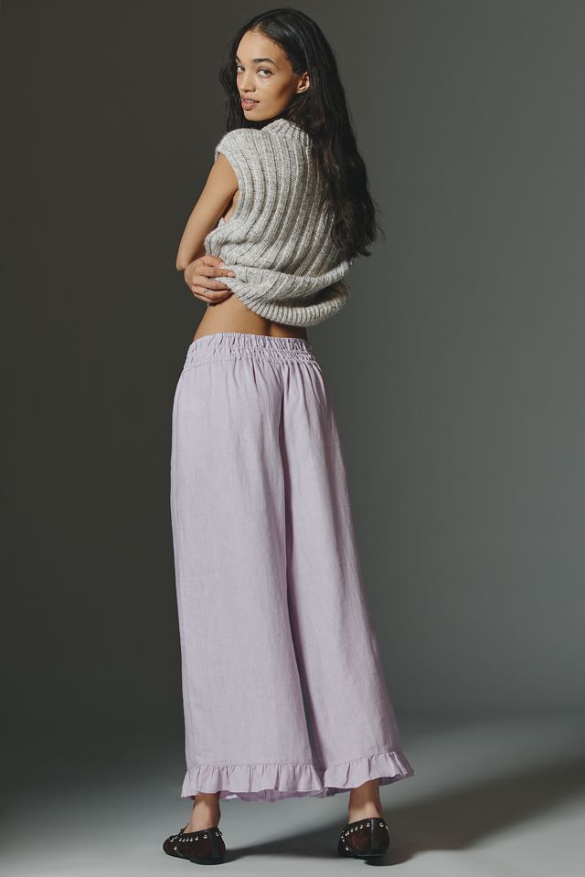 Somerset Linen Petticoat Crop Pants #3