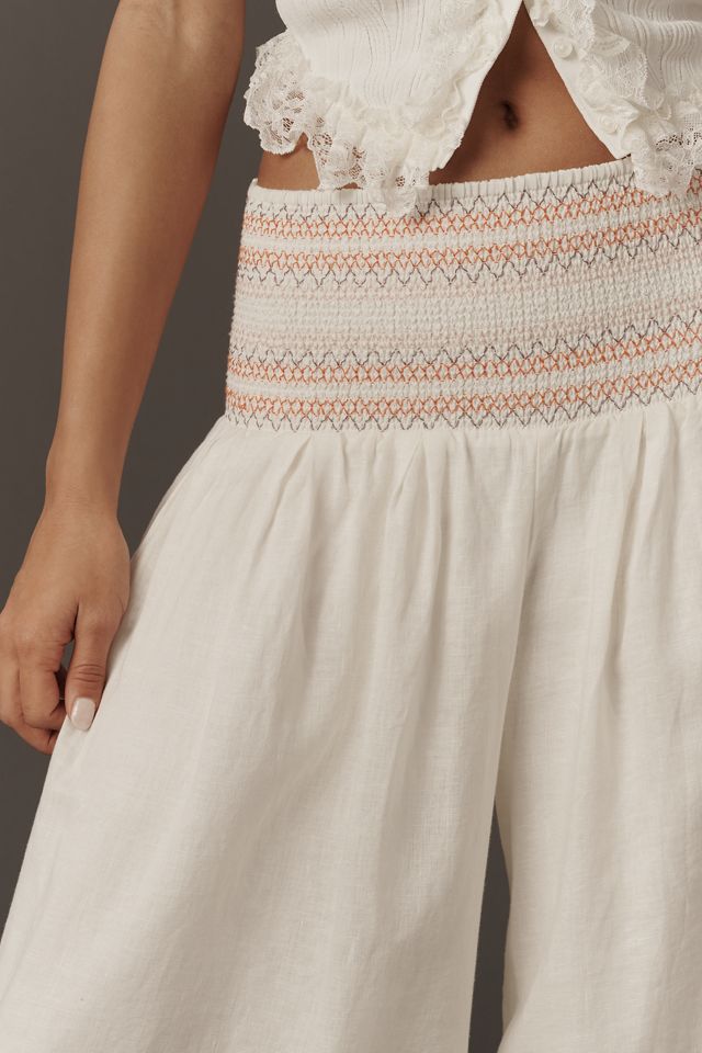 By Anthropologie Smocked Palazzo Pants #1
