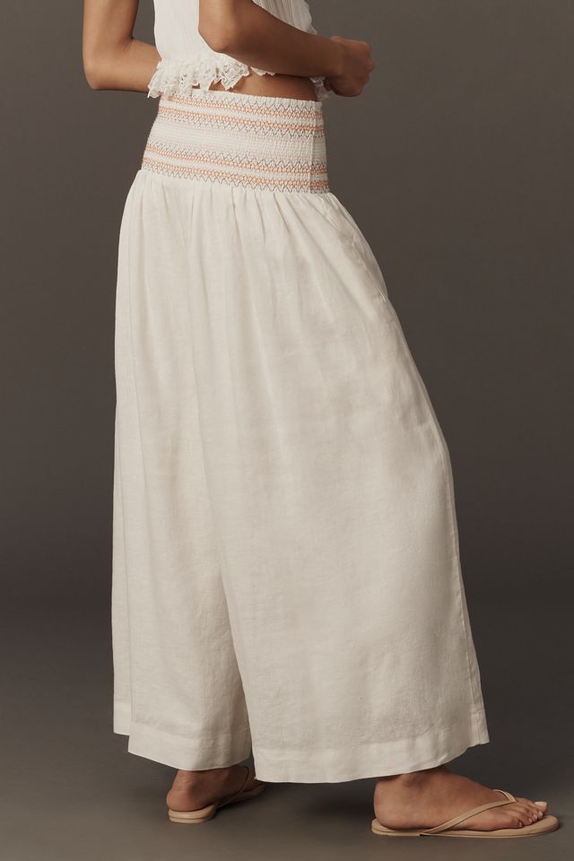 By Anthropologie Smocked Palazzo Pants #3