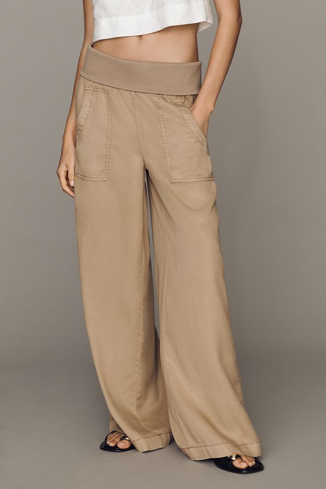 Pilcro Wide-Leg Knit Fold-Over Pants #1