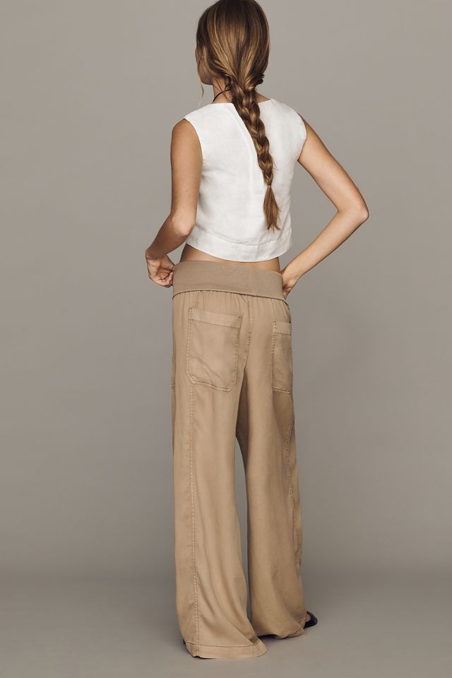 Pilcro Wide-Leg Knit Fold-Over Pants #2