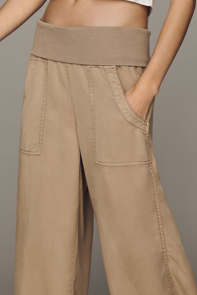 Pilcro Wide-Leg Knit Fold-Over Pants #3