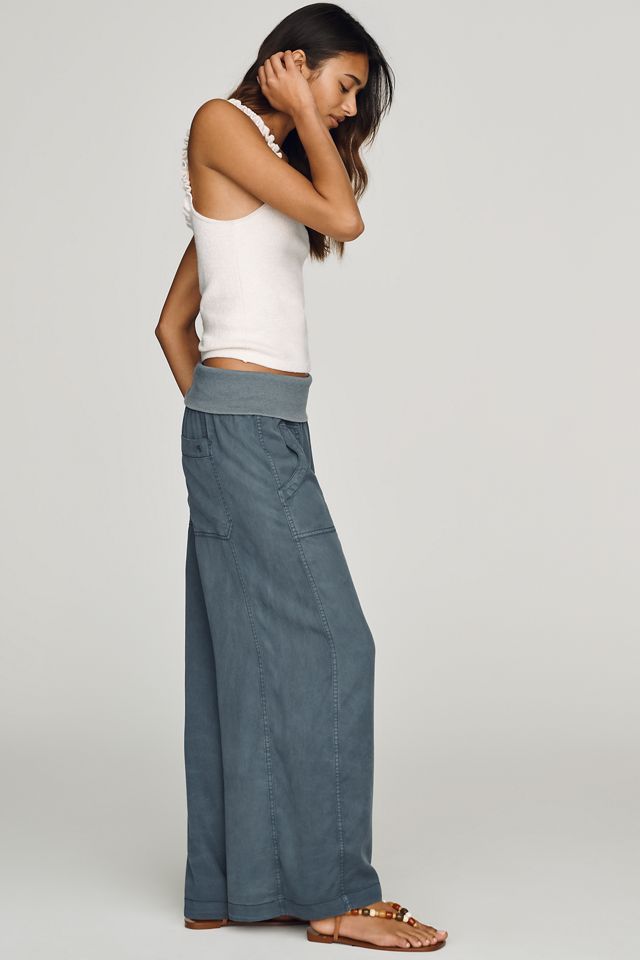 Pilcro Wide-Leg Fold-Over Pants #1