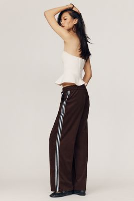 Maeve Brooklin Corduroy High-Rise Wide-Leg Pants