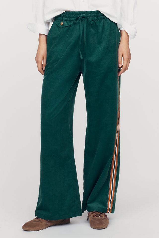 Maeve Brooklin Corduroy High-Rise Wide-Leg Pants #1