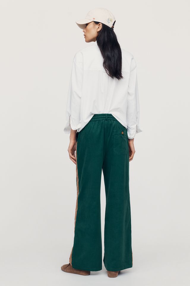 Maeve Brooklin Corduroy High-Rise Wide-Leg Pants #2